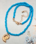 Złota muszelka naszyjnik kolia choker Fashion Jewelry modny