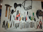 Zestaw narzędzi  z lutownicaą po dziadku.