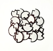 Pieczarki Grzyby z Filcu Aplikacje Zestaw 5 sztuk 