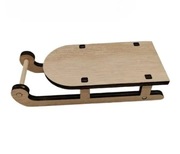 Drewniane Sanki Sanie Świąteczne zestaw DIY 12,5 cm.