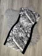 Czarno-biała dopasowana sukienka ołówkowa Grey Wolf L