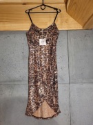 Sukienka cekiny pantera sylwester NOWA