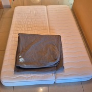Materac Ikea 200 na 140 cm z zamkiem podzielny z szarym pokrowcem Kluczbork