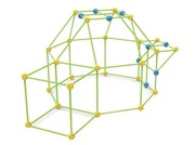ZESTAW DO BUDOWY NAMIOT BAZA SŁOMKI TUNEL 155 EL klocki