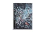 Obraz ręcznie malowany 50x70 Miasto Pejzaż Uliczki +rama drewniana