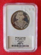 200 zł. Bolesław II Śmiały- Grading GCN PR70 !!!