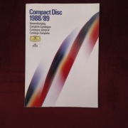 Compact Disc 1988/89 Complete Catalogue D.G.
