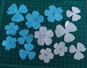 Kwiaty z foamiranu "pojedyncze" zestaw