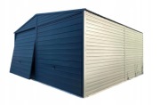 Garaż blaszany 6x6 Brama 2.50 profil zamknięty, ocynk, Premium