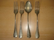 Łyżka , widelec posrebrzane