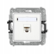 Gniazdo Internetowe ścienne Karlik biały MGK-3