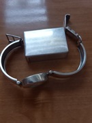 Korpus zegarka z branzoletą i etui na zapałki retro , srebro "800"