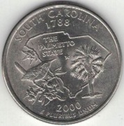 USA quarter dollar 25 centów 2000 South Carolina P nr 2