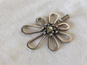 Stary srebrny wisiorek - Cyrkonia art.jewellery