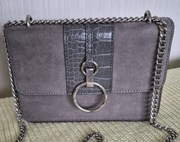 Torebka NEW LOOK, grafitowa, łańcuszek, stan idealny
