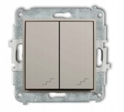 Łącznik schodowy podwójny Taupe Karlik MINI - 60MWP-33