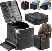 TOALETA TURYSTYCZNA PRZENOŚNA BIWAKOWA SKŁADANA WC DUŻY STOŁEK SKRZYNKA