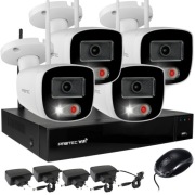 PROTEC Monitoring zewnętrzny 4 kamery 4K 8MP HDD IR50 4TB zdalny pogląd 