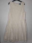 MARKS&SPENCER- koronkowa biala sukienka 146 cm