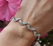 Złota bransoletka z brylantami 1ct diamentami białego złota certyfikat