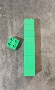 Lego Duplo klocki 2x2 10szt. zielone