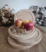 Drewniane okrągłe podkładki talerze deski komplet