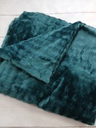 Pościel 200x220 zielona miękka pluszowa mikrofibra OEKO TEX poszwa 