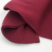 Dzianina ściągacz prążkowany prążek  bordo bordowy bawełniana  