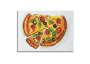 Obraz ręcznie malowany "Pizza" +passe-partout