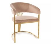 Krzesło Tapicerowane Crown Bluvel 28 Beżowe Nowe!