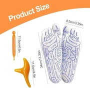 Zestaw narzędzi do akupresury i refleksologii do masażu z mapą punktów