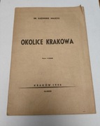 Stara mapa Okolice Krakowa 1946 Mapa 1:00000 dr K. Małecki wielobarwna