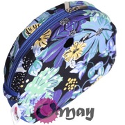 Chabrowy organizer do Obag MOON LIGHT kwiaty granat 2 kieszenie OMAY