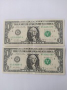 2x1USD, ONE DOLLAR USA 2017A, NEW YORK, kolejne numery 