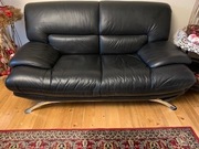 DWIE KANAPY SKÓRA NATURALNA DWU I TRZY-OSOBOWE