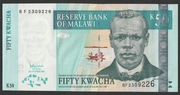 Malawi 50 kwacha 2007 - BF - Chilembwe - stan bankowy UNC