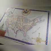 Mapa USA, Stany Zjednoczone, autorski projekt