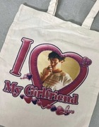 Torba tote bag Harry Styles beige pink bawełna cotton bawełniana