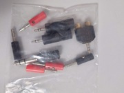 Wtyki bananowe czarny/czerwony 