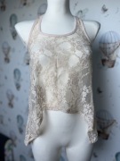 Top koronkowy damski bokserka podkoszulek damski koronka