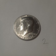 Half dollar 1/2 dolara Kennedy D 1976 bicentennial  1776-1976 (2)