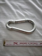 karabińczyk ,szekla ocynk stalowy mocny 10 cm na s