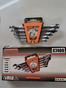 Zestaw kluczy płasko oczkowych z grzechotką 8-19mm Richmann