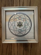 Mandala hande made, w ramce 11,7x11,7cm