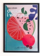 Plakat geometryczny warzywa owoce 50x70 cm B2 można kupić z ramą