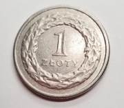 Moneta 1 zł z 1991 roku obiegowa 1zl złoty 1991r rok obiegowe złotówka