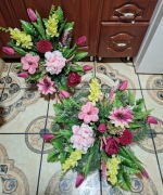 Wiązanka/ stroik komplet nagrobny wiosenny 