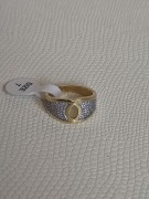 Pierścionek 7 z cyrkoniami 