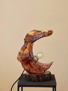 Lampa Drewniana Ręcznie Wykonana Styl Loft 