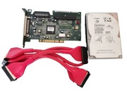 Komplet SCSI: Seagate ST39175LW 9.1 GB + Adaptec AHA-2940UW + taśma 68-pin